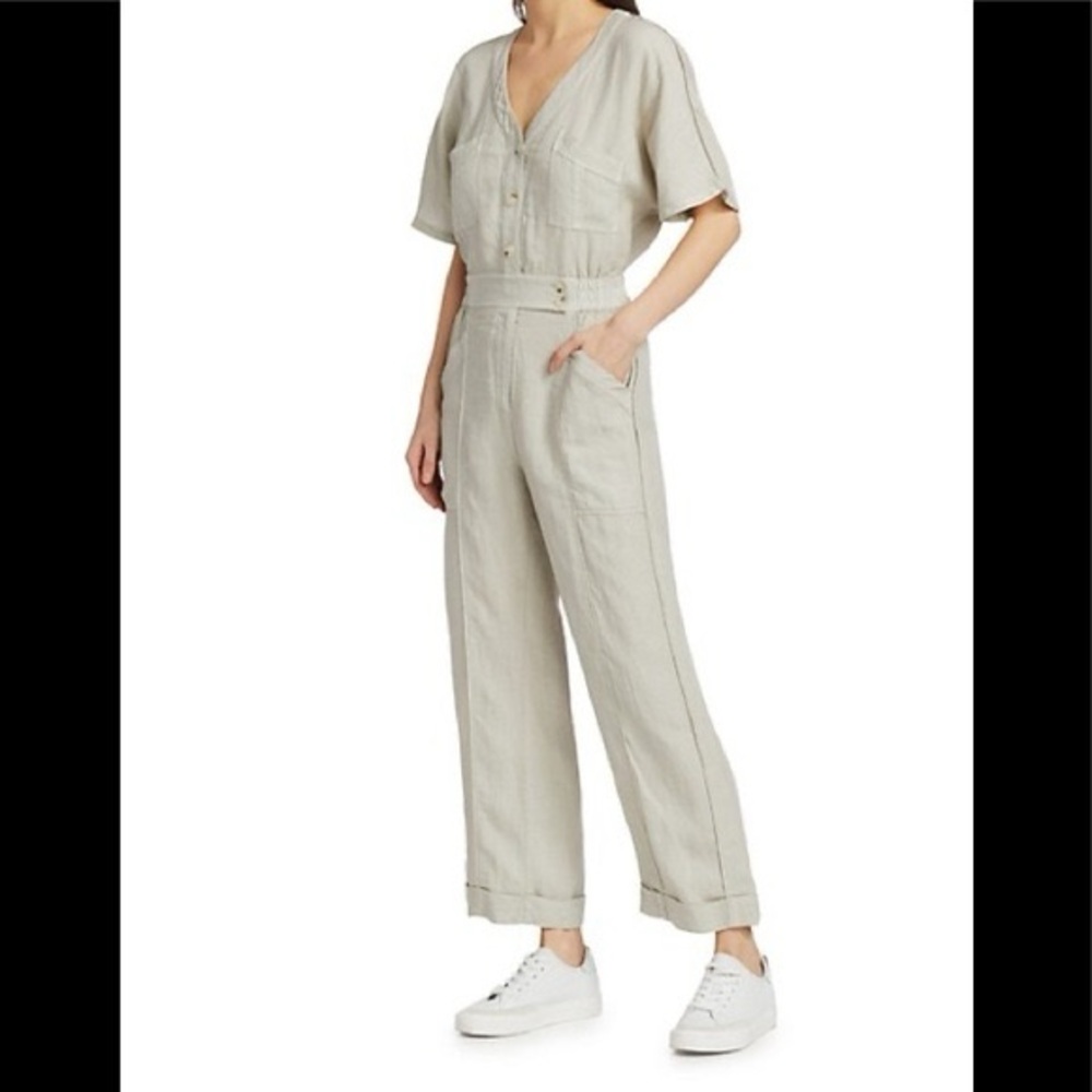 Joe’s Jeans Linen Blend Utility Jumpsuit Size S